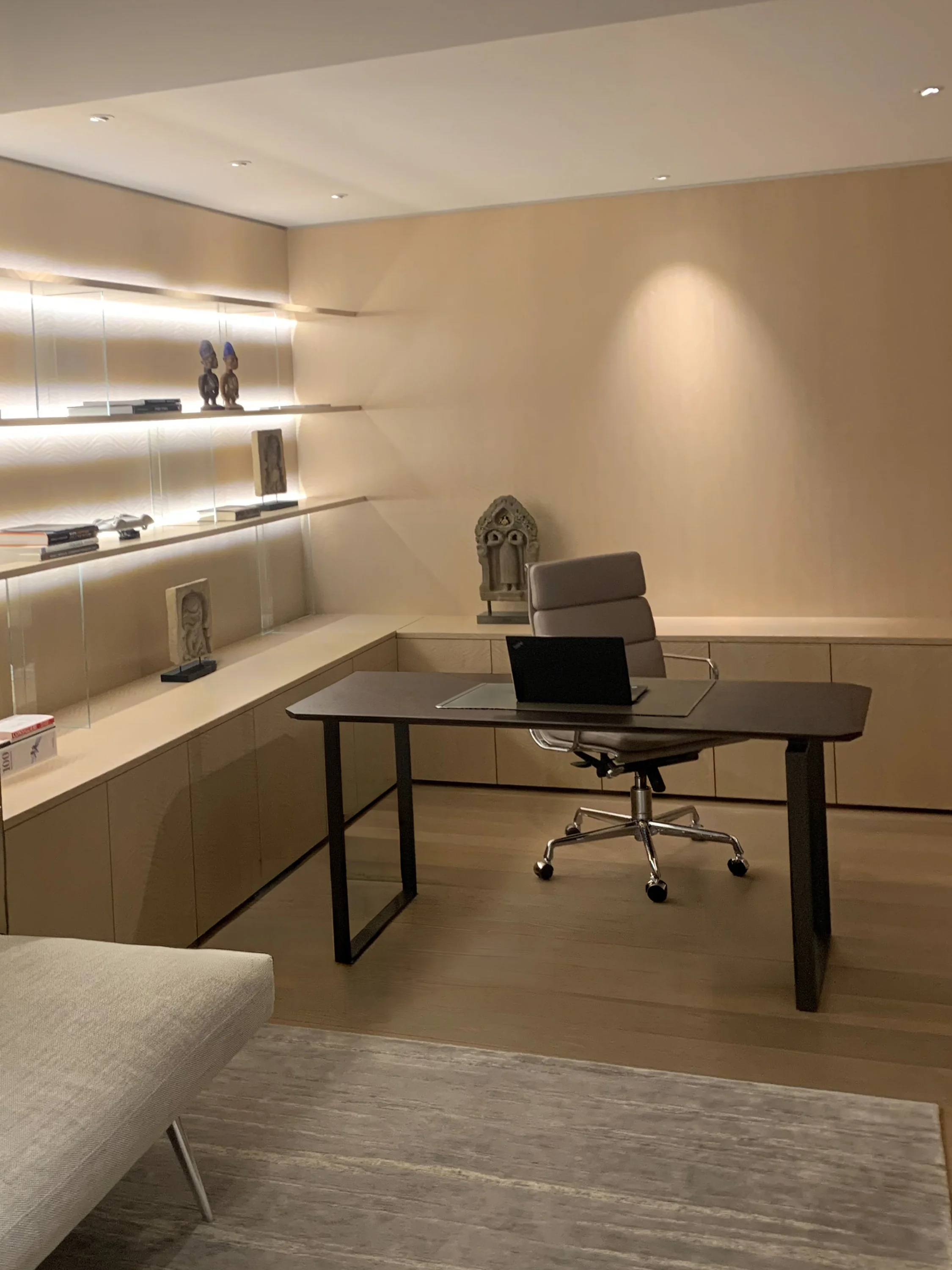 Archive gentleman's room in Anegree veneer, Sterox Studio London