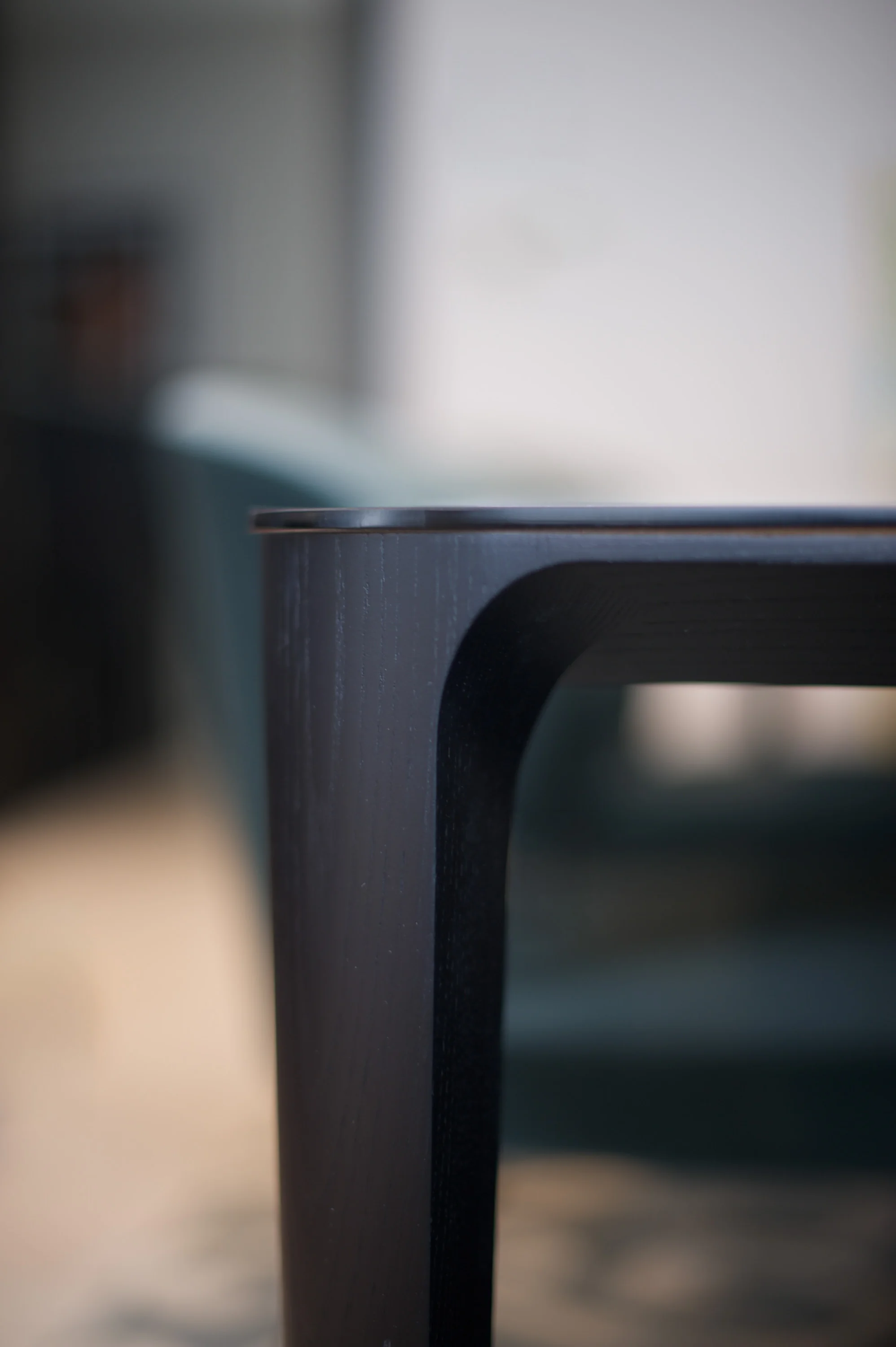 Ebonised ash leg detail